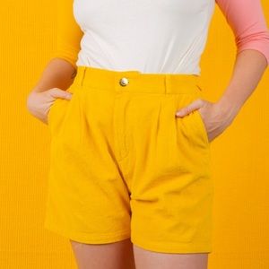 Big Bud Press Golden Yellow Corduroy Shorts